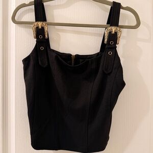 FREE SHIPPING Never Worn Size Large Black Western Lululs Cropped Tank Top